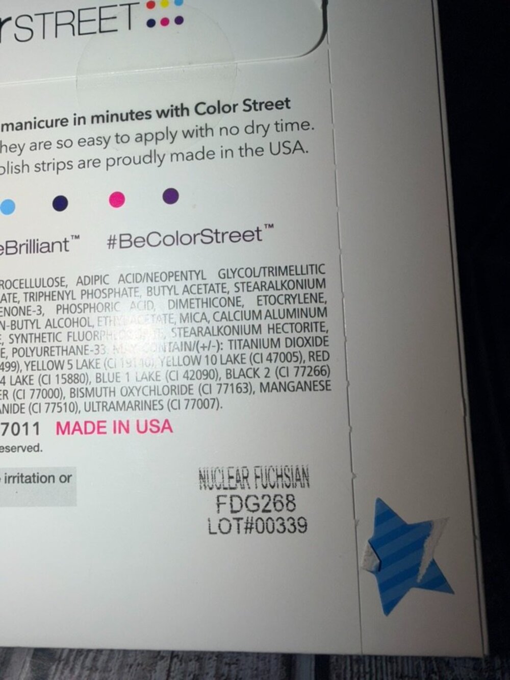 Nuclear Fuchsian Color Street Nail Polish Strips Retired Pink Glitter Polish - Picture 3 of 3